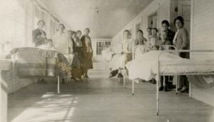 Patient Ward at Nebraska State TB Hospital - Frank House 1912